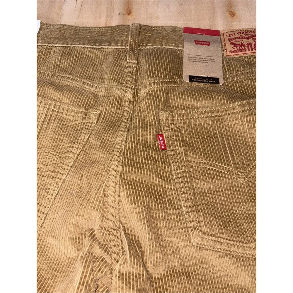 Levi's Corduroy Pants Mens Size 30x30 Straight Leg Golden Tan Irregular